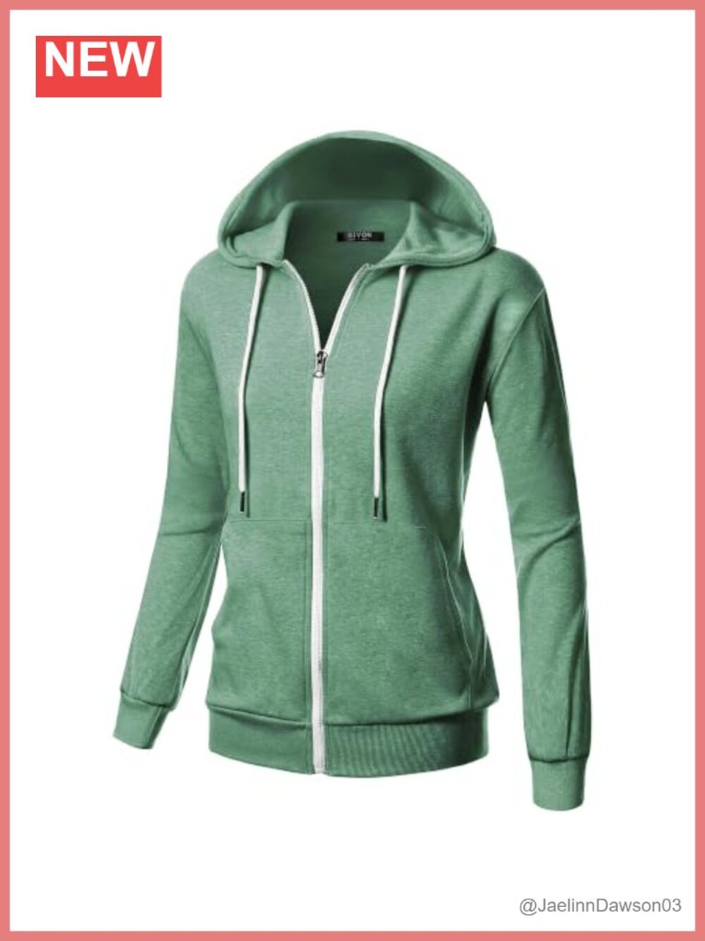 Soft Cotton Blend Full Zip Up Hoodie Casual Comfort